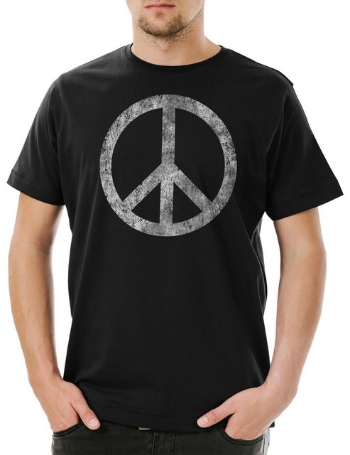 Urban Backwoods Print-Shirt Peace Symbol Herren T-Shirt Sign Logo Frieden R günstig online kaufen