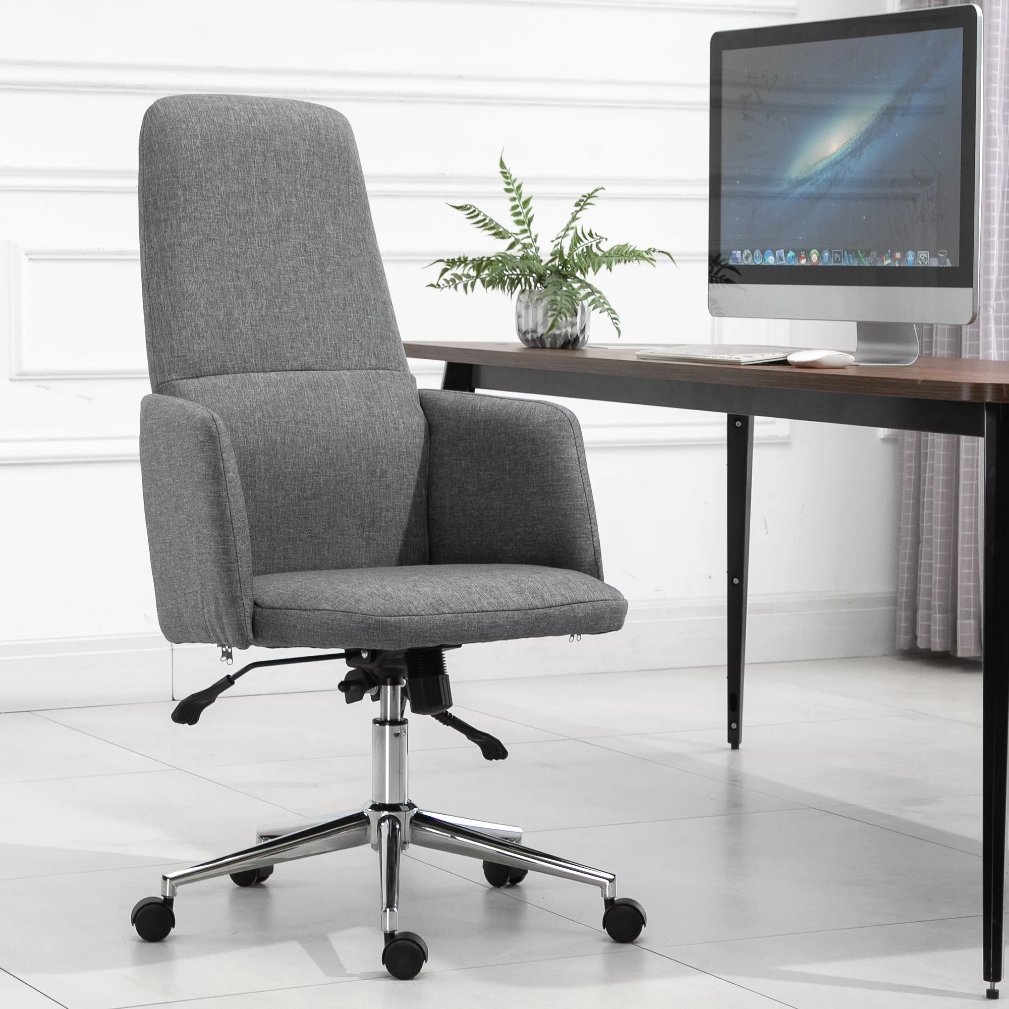 Vinsetto Bürostuhl  Drehstuhl mit Wippenfunktion, Armlehne, höhenverstellba günstig online kaufen