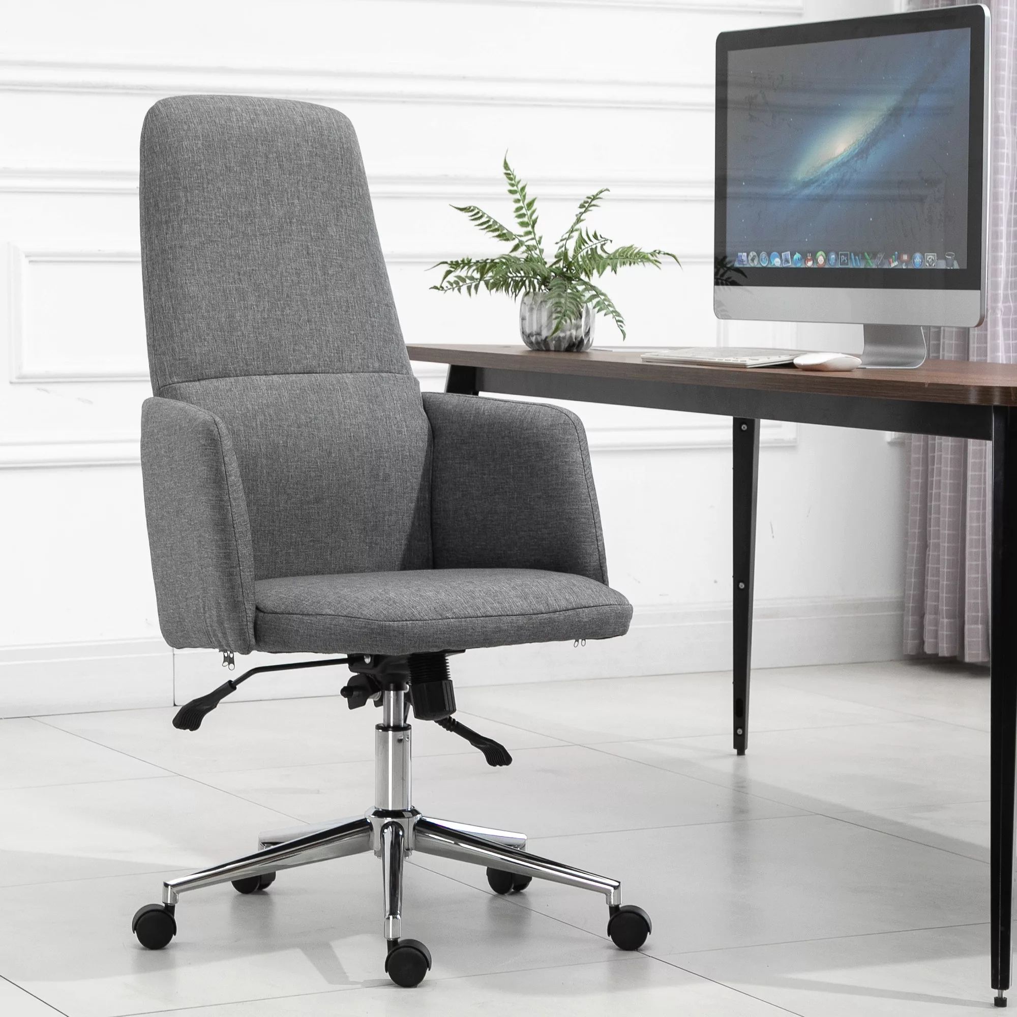 HOMCOM Drehstuhl Büro ergonomischer Bürostuhl höhenverstellbar Schreibtisch günstig online kaufen