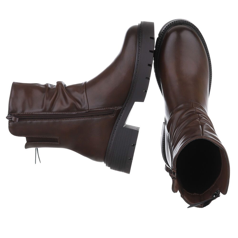 Ital-Design Modische Stiefeletten mit geschopftem Schaft günstig online kaufen