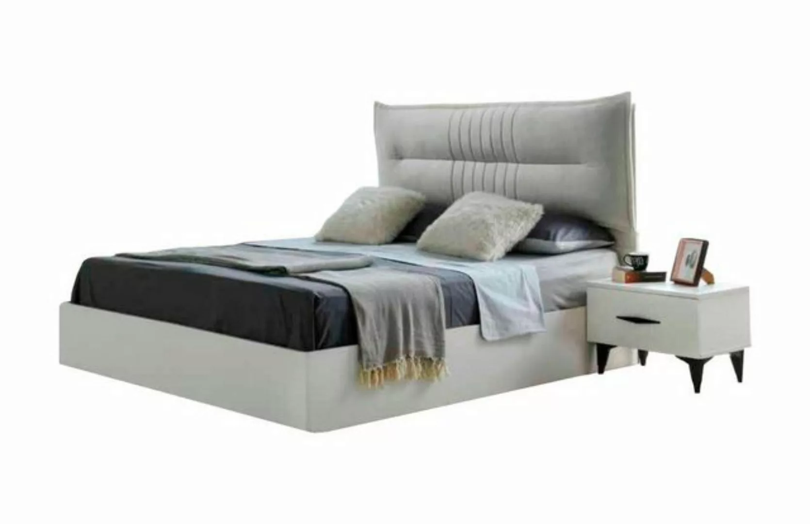 JVmoebel Bett Weiß Schlafzimmer Doppelbett Modern Design Bett Rechteckig St günstig online kaufen