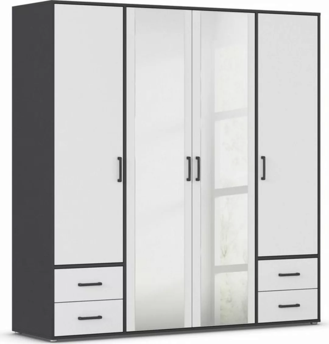 rauch Drehtürenschrank Voyager mit modernen Griffen in Graumetallic, inkl. günstig online kaufen