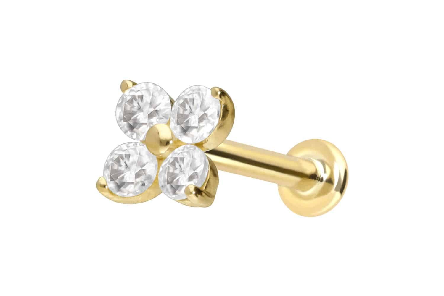 PIERCINGLINE Piercing-Set 14 Karat Gold Labret günstig online kaufen