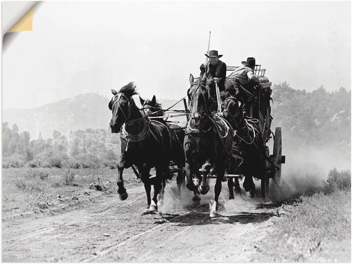 Artland Wandbild "Stummfilm Western", Film, (1 St.) günstig online kaufen