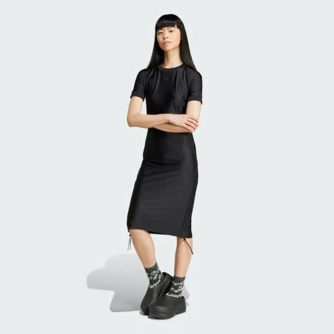 adidas Originals Midikleid RUCHED 3-STREIFEN CALI T-SHIRT-KLEID günstig online kaufen