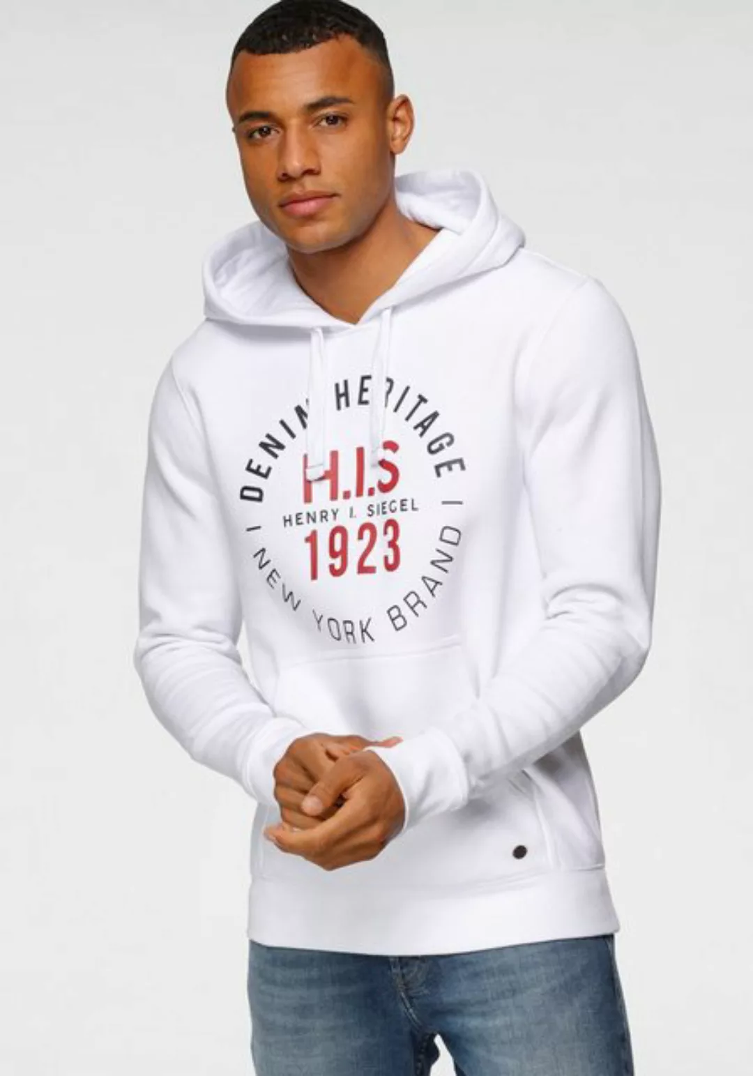 H.I.S Kapuzensweatshirt mit markanten Kordeln günstig online kaufen