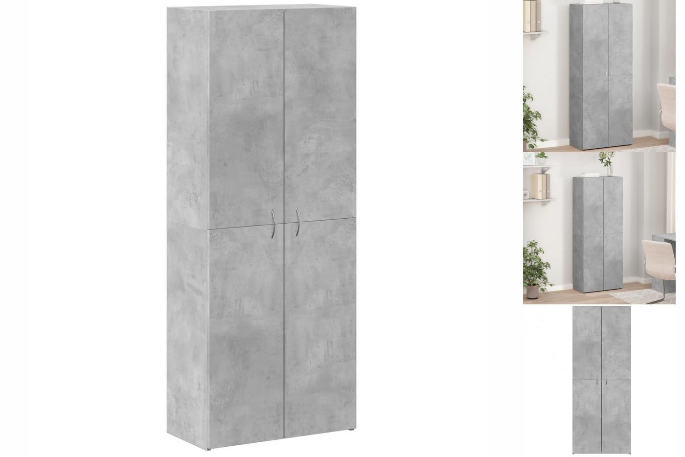 vidaXL Aktenschrank Aktenschrank Büroschrank Betongrau 60x32x153 cm Holzwer günstig online kaufen