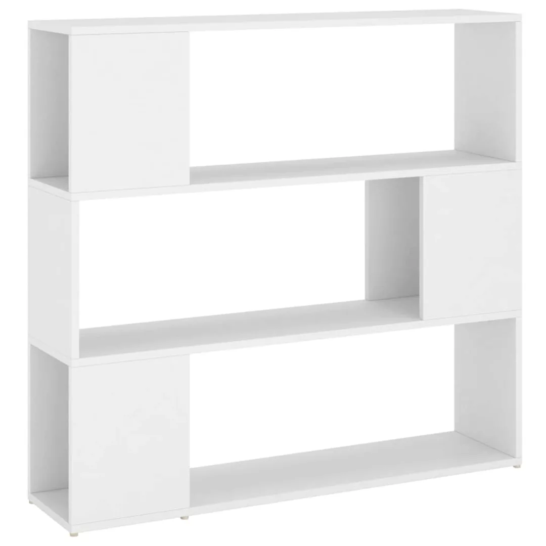 Bücherregal Raumteiler Weiß 100x24x94 Cm günstig online kaufen
