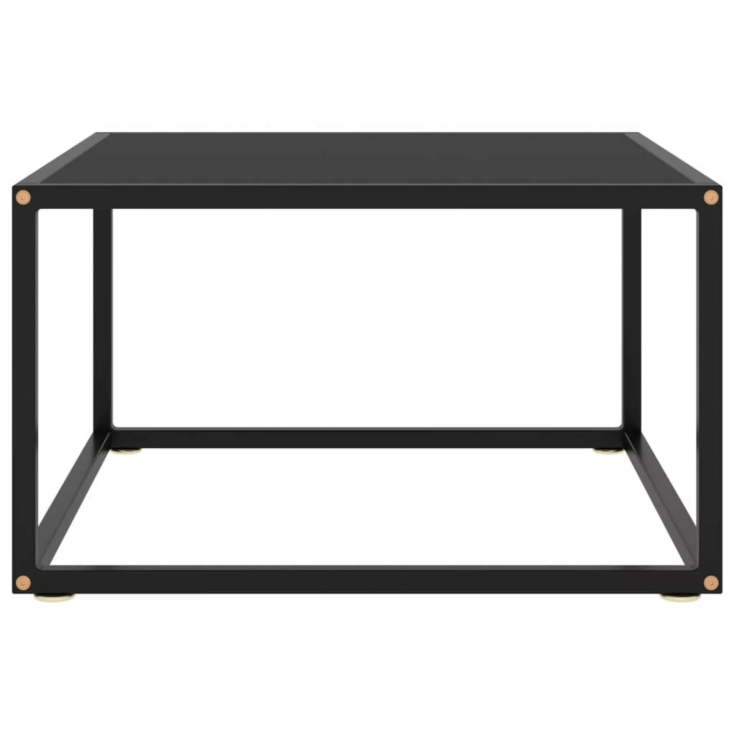 Beistelltisch Schwarz Mit Schwarzem Glas 60x60x35 Cm günstig online kaufen