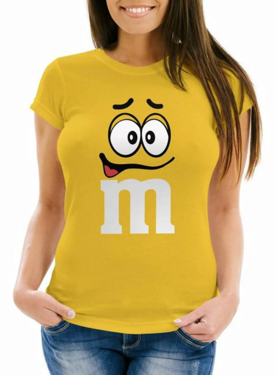 MoonWorks Print-Shirt Damen T-Shirt Fasching Karneval M Aufdruck Gruppen- K günstig online kaufen