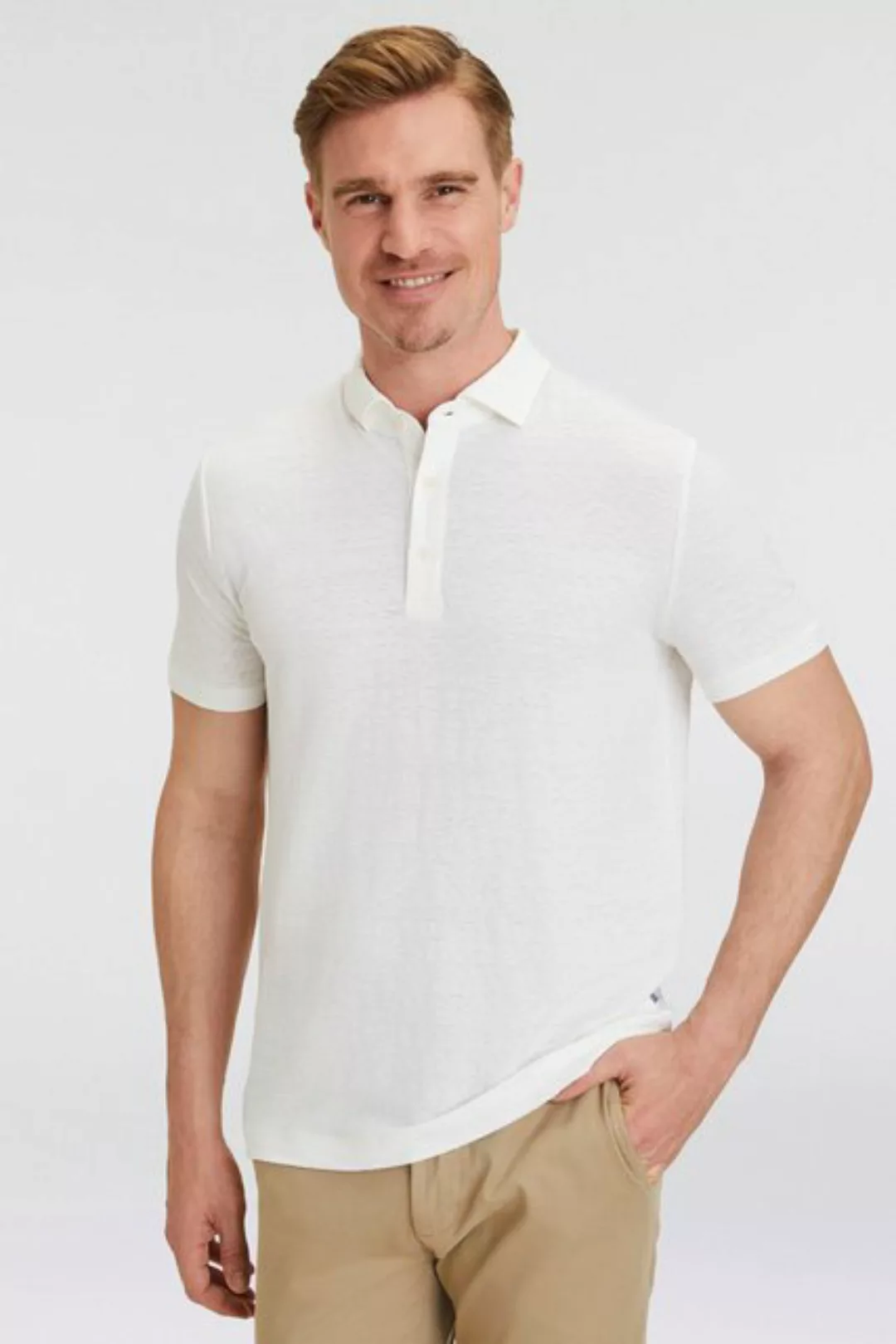 OLYMP Poloshirt Casual aus Leinenmischung günstig online kaufen