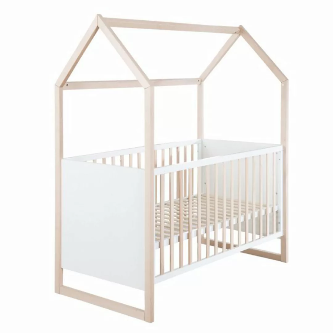 roba® Babybett Hausbett, Schlupfsprossen, 3-fach höhenverstellbar, umbaubar günstig online kaufen