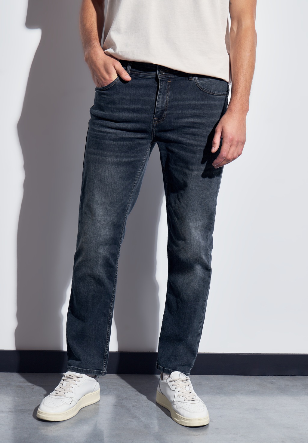 STREET ONE MEN Regular-fit-Jeans, aus Baumwolle mit Stretchanteil günstig online kaufen