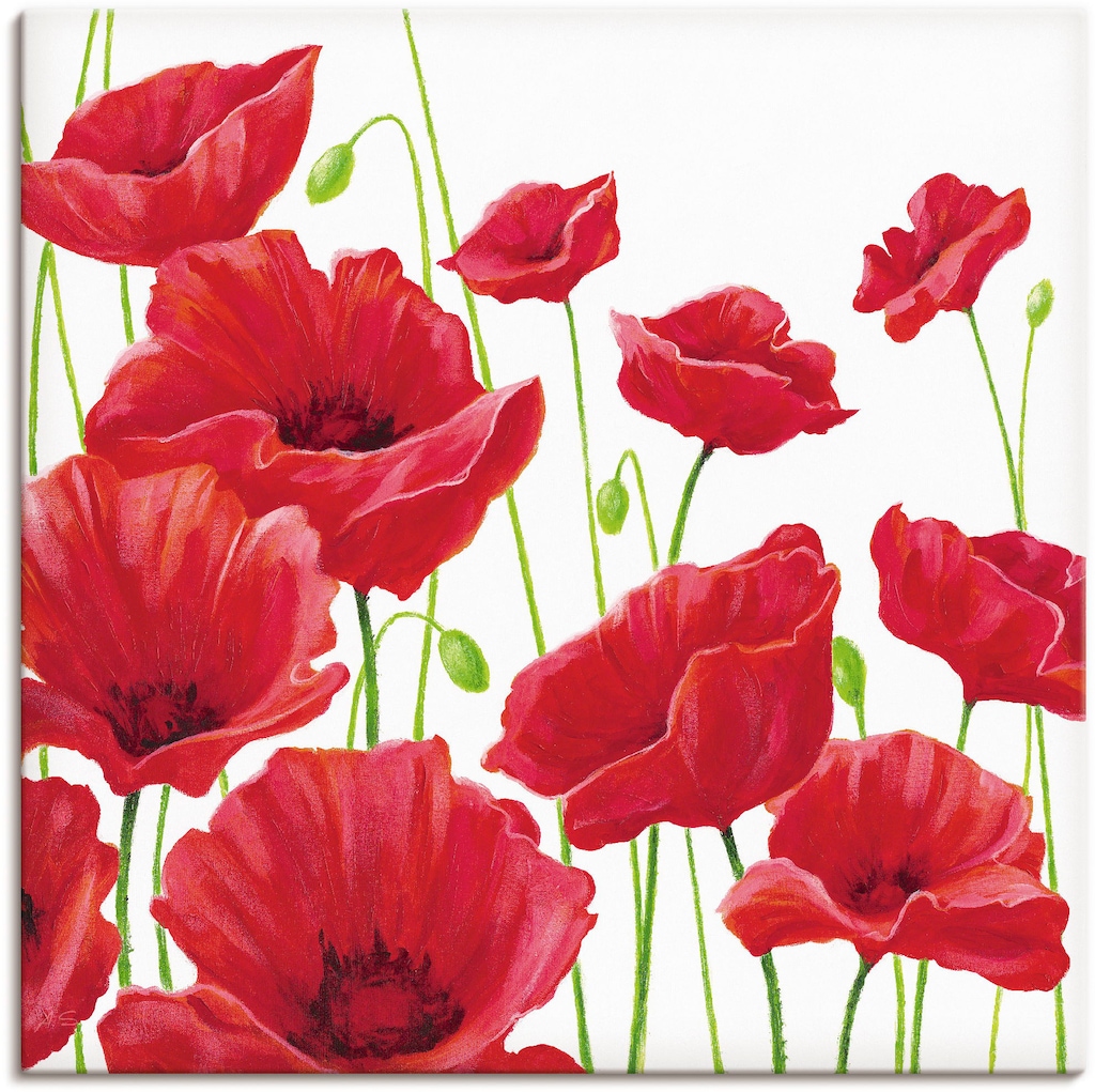Artland Wandbild »Rote Mohnblumen I«, Blumen, (1 St.), als Alubild, Outdoor günstig online kaufen