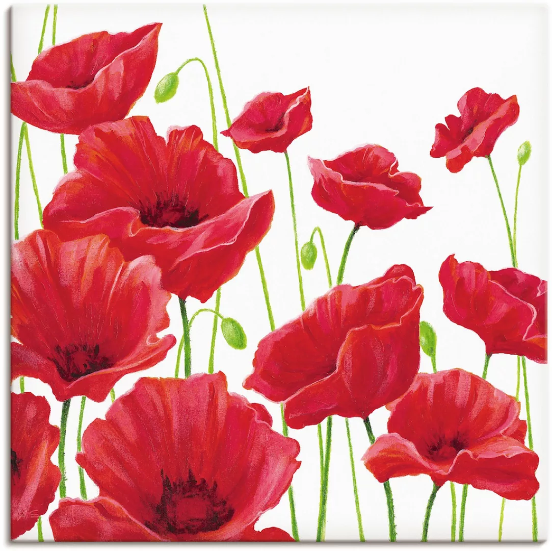 Artland Wandbild "Rote Mohnblumen I", Blumen, (1 St.), als Alubild, Outdoor günstig online kaufen