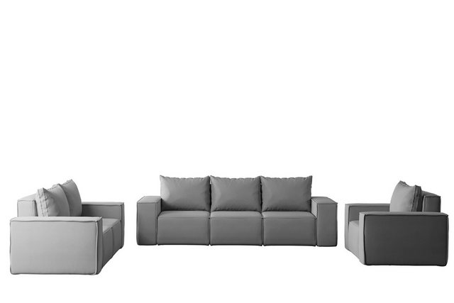 Fun Möbel Polstergarnitur Sofa-Set Designersofa ESTELLE 3-2-1 Sofagarnitur günstig online kaufen