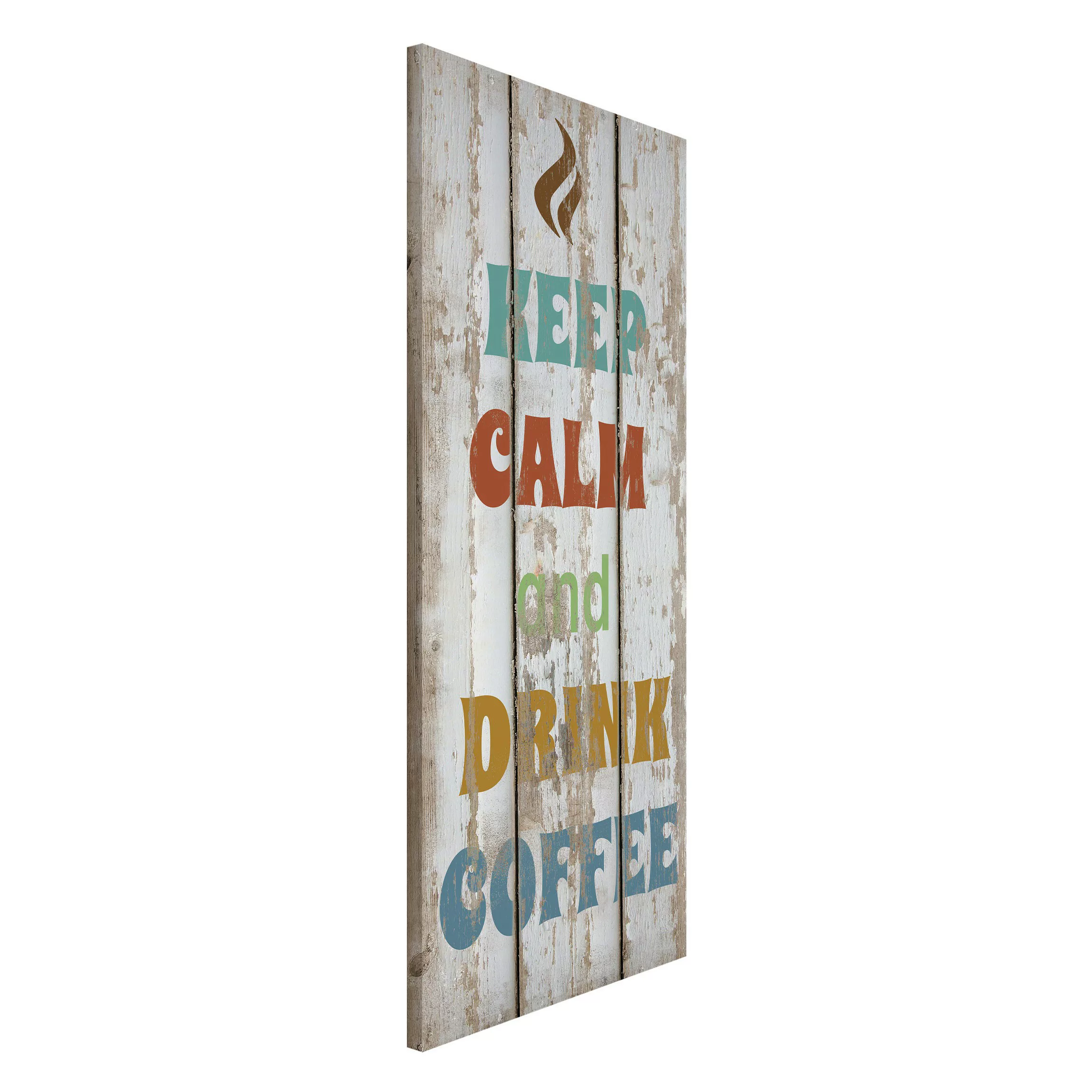 Magnettafel Holzoptik - Hochformat 1:2 No.RS184 Drink Coffee günstig online kaufen