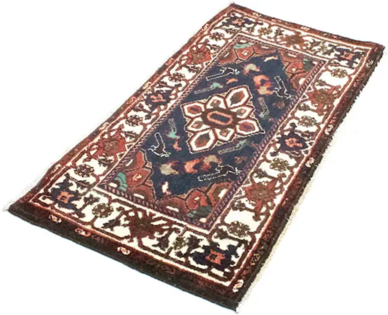 morgenland Wollteppich »Hosseinabad Teppich handgeknüpft blau«, rechteckig günstig online kaufen