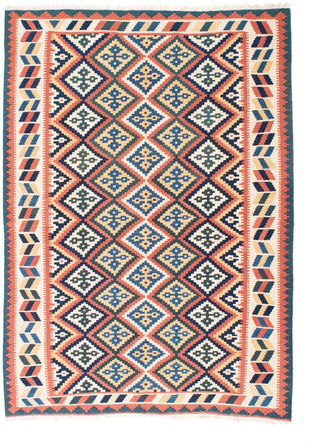 morgenland Wollteppich »Kelim - Oriental - 191 x 153 cm - beige«, rechtecki günstig online kaufen