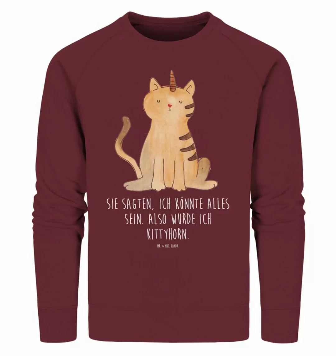 Mr. & Mrs. Panda Longpullover Größe XL Einhorn Katze - Burgundy - Geschenk, günstig online kaufen