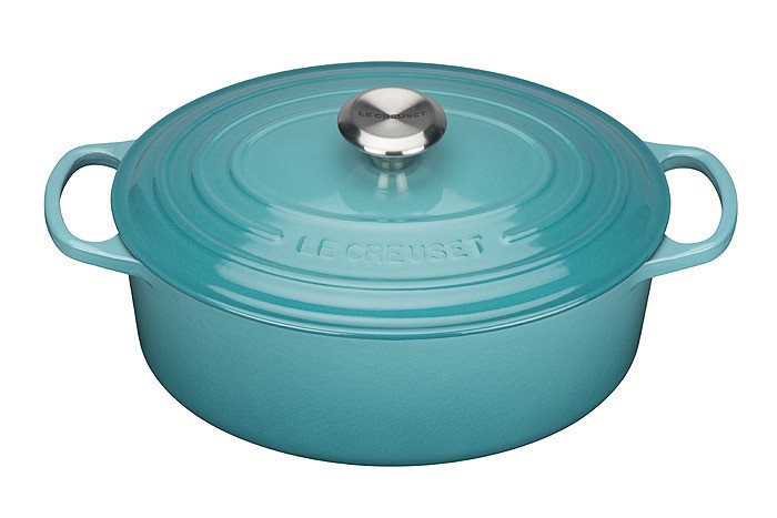 Le Creuset Bräter Signature Oval Gusseisen Karibik 31cm günstig online kaufen