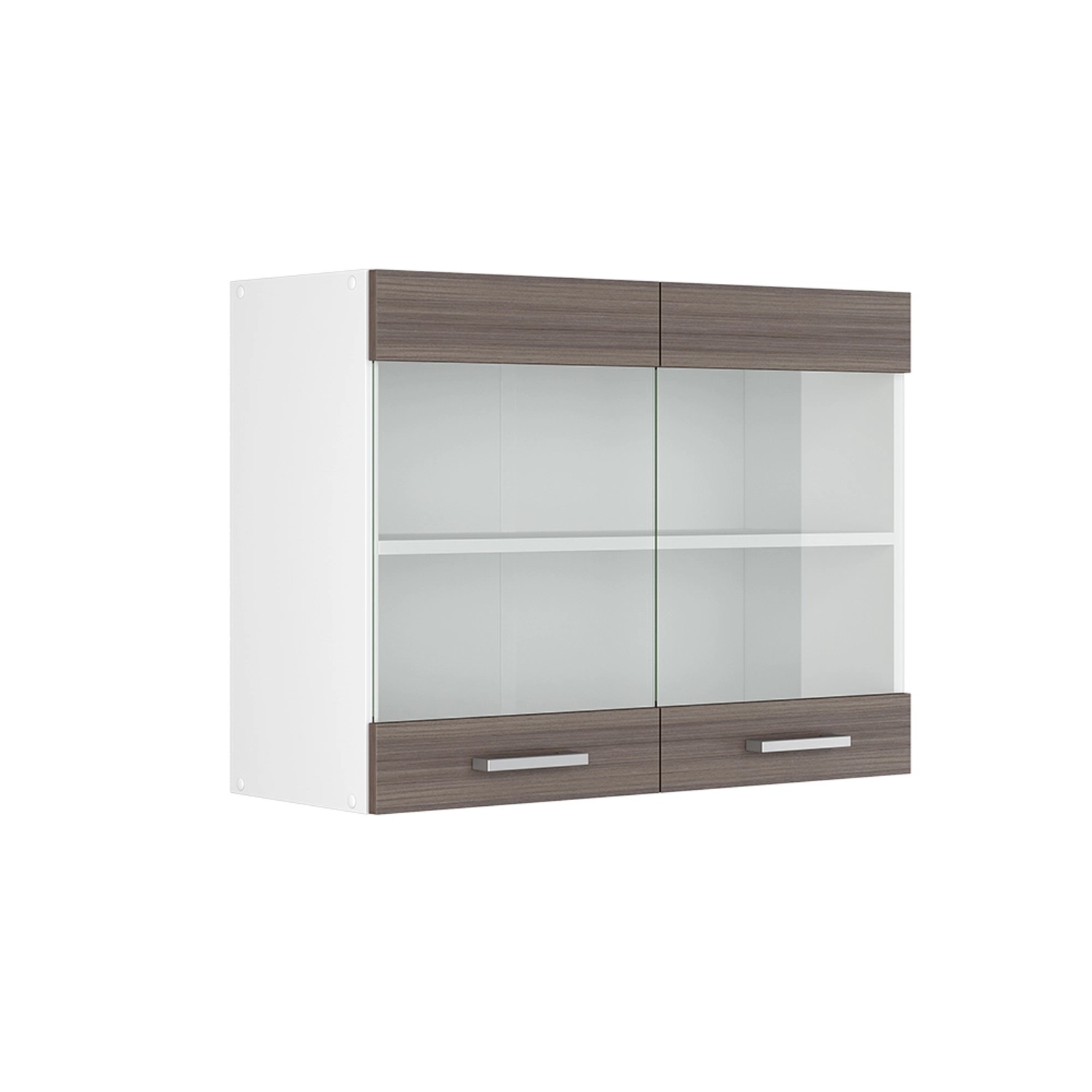 Vicco Glashängeschrank R-Line, Grau/Weiß, 80 cm günstig online kaufen