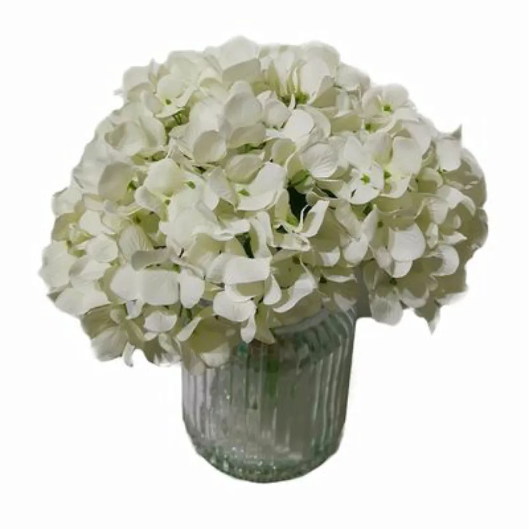 HTI-Living Hortensie Weiß in Vase Kunstblume Flora weiß günstig online kaufen