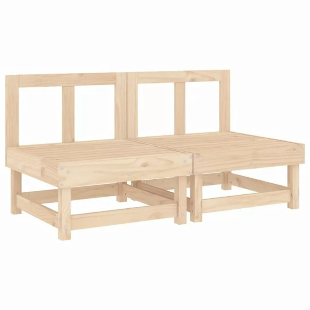 vidaXL Loungesofa Garten-Mittelsofas 2 Stk. Massivholz Kiefer, 1 Teile günstig online kaufen