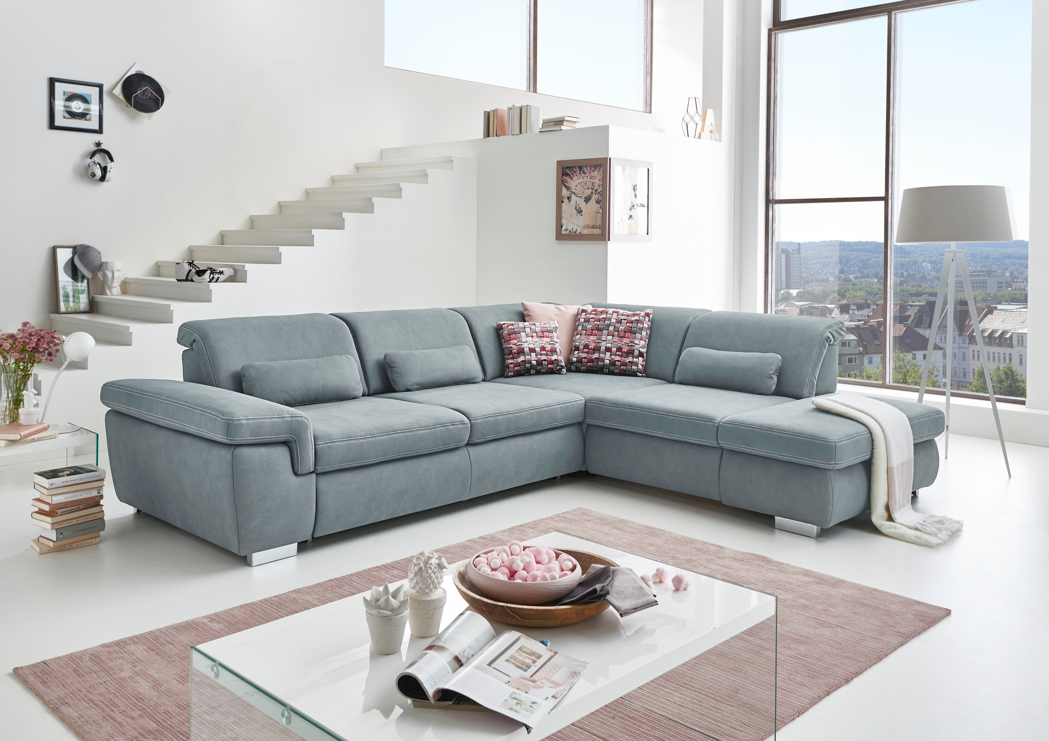 Die PlanBar Ecksofa "MP-IN17041 L-Form", Sitztiefenverstellung, optional mi günstig online kaufen