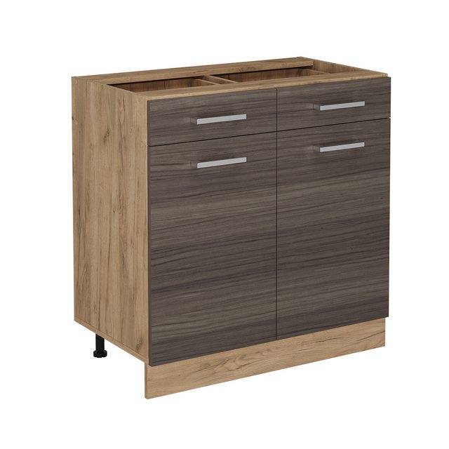 Vicco Unterschrank R-Line, Edelgrau/Goldkraft Eiche, 80 cm ohne Arbeitsplat günstig online kaufen