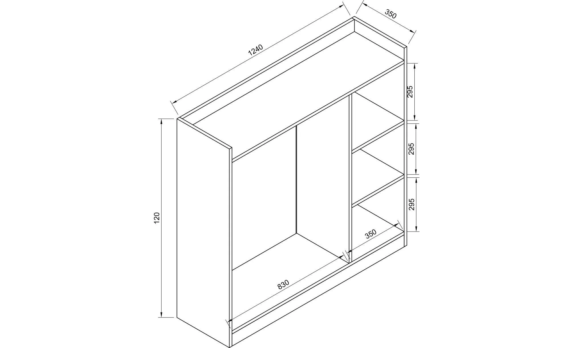 Kompaktgarderobe ¦ weiß ¦ Maße (cm): B: 124 H: 120 Garderoben & Kleiderstan günstig online kaufen