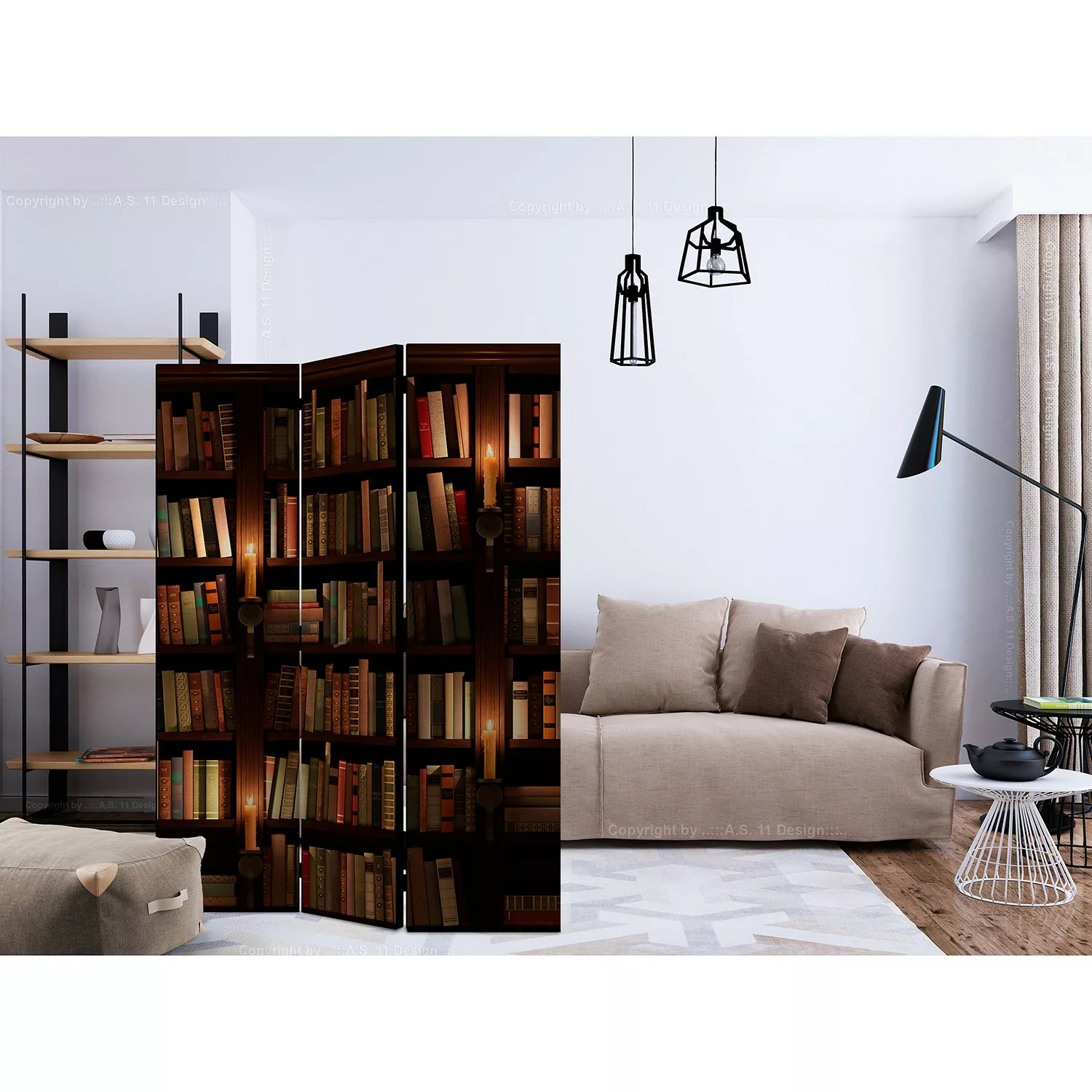 home24 Paravent Bookshelves günstig online kaufen