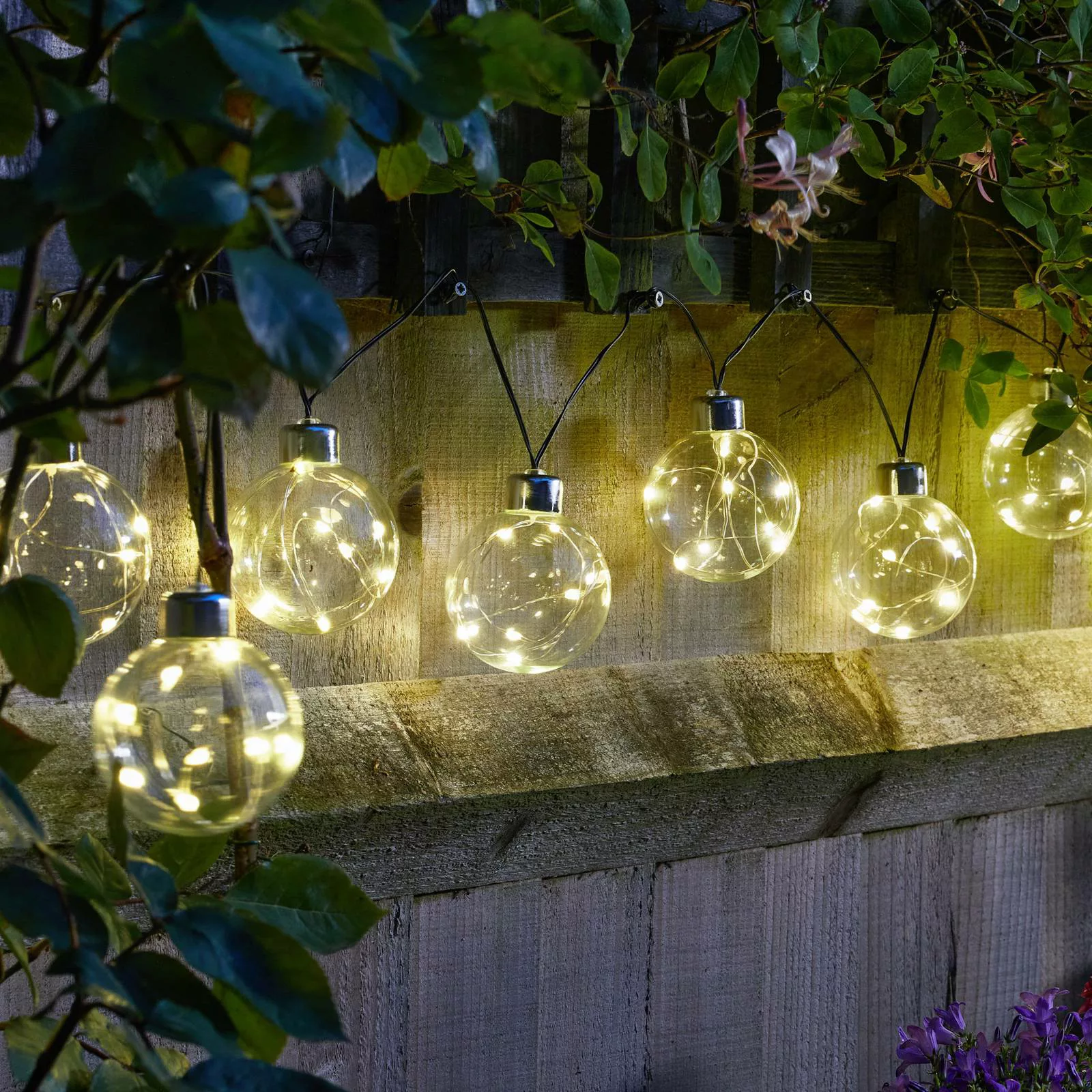 LED-Solar-Lichterkette Firefly Orb 365, 10-flammig, Glas günstig online kaufen