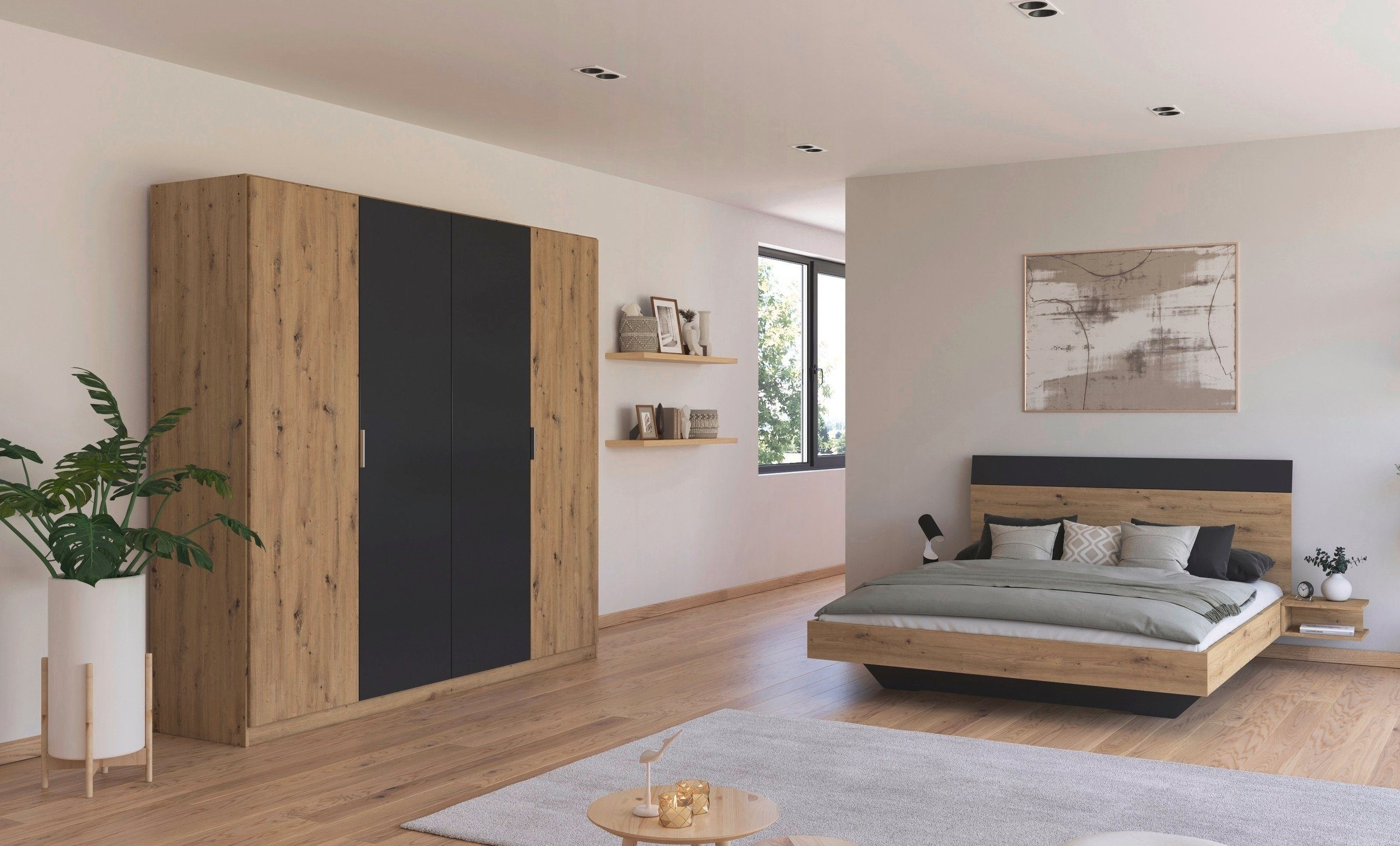 rauch Schlafzimmer-Set "Monza", mit Drehtürenschrank Breite 226 cm, Bettanl günstig online kaufen