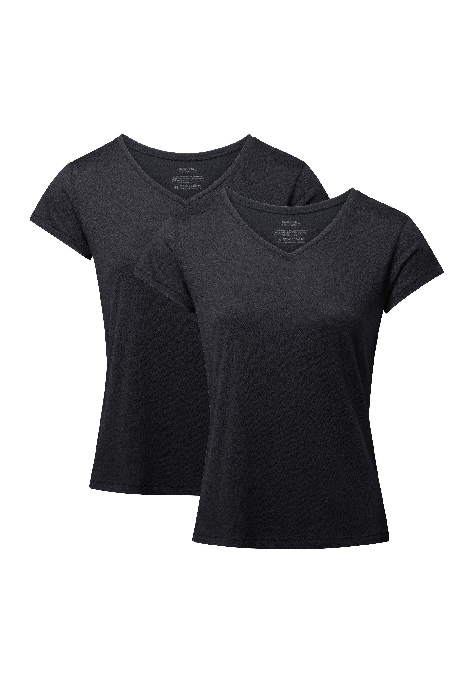 DANISH ENDURANCE T-Shirt V Damen (2er-Pack) günstig online kaufen