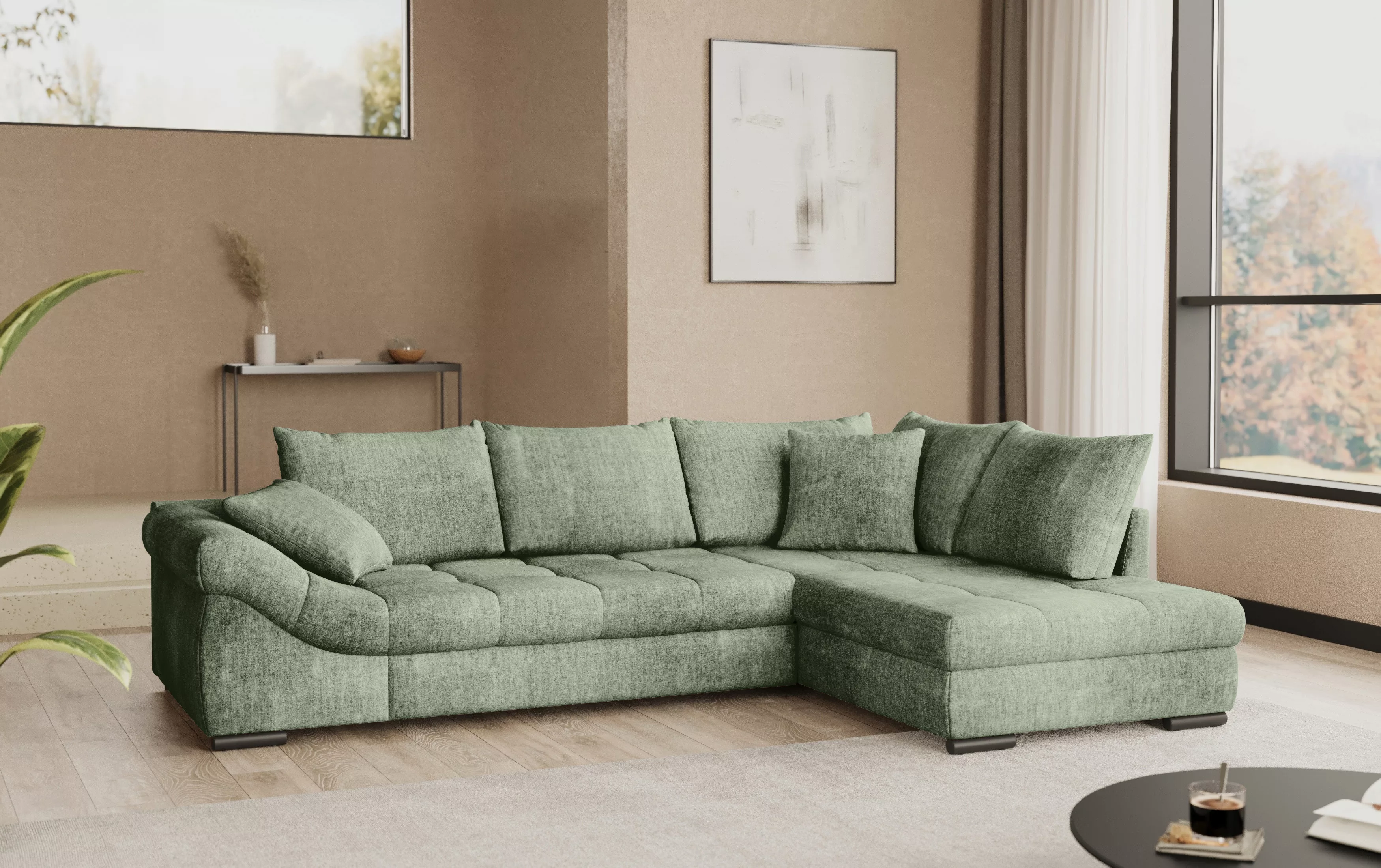 INOSIGN Ecksofa "Allegro DuraFlex, L-Form", Hochschläfer-Bettauszug, Kaltsc günstig online kaufen