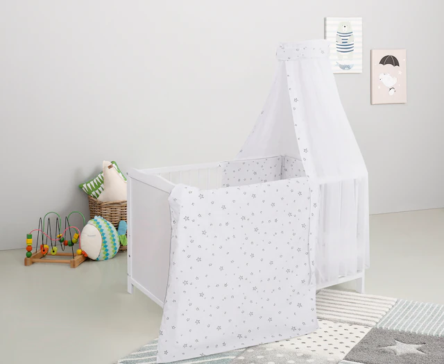 Lüttenhütt Babybett Komplettbett, Textilset "Sterne", in 2 Größen, 4-tlg., günstig online kaufen