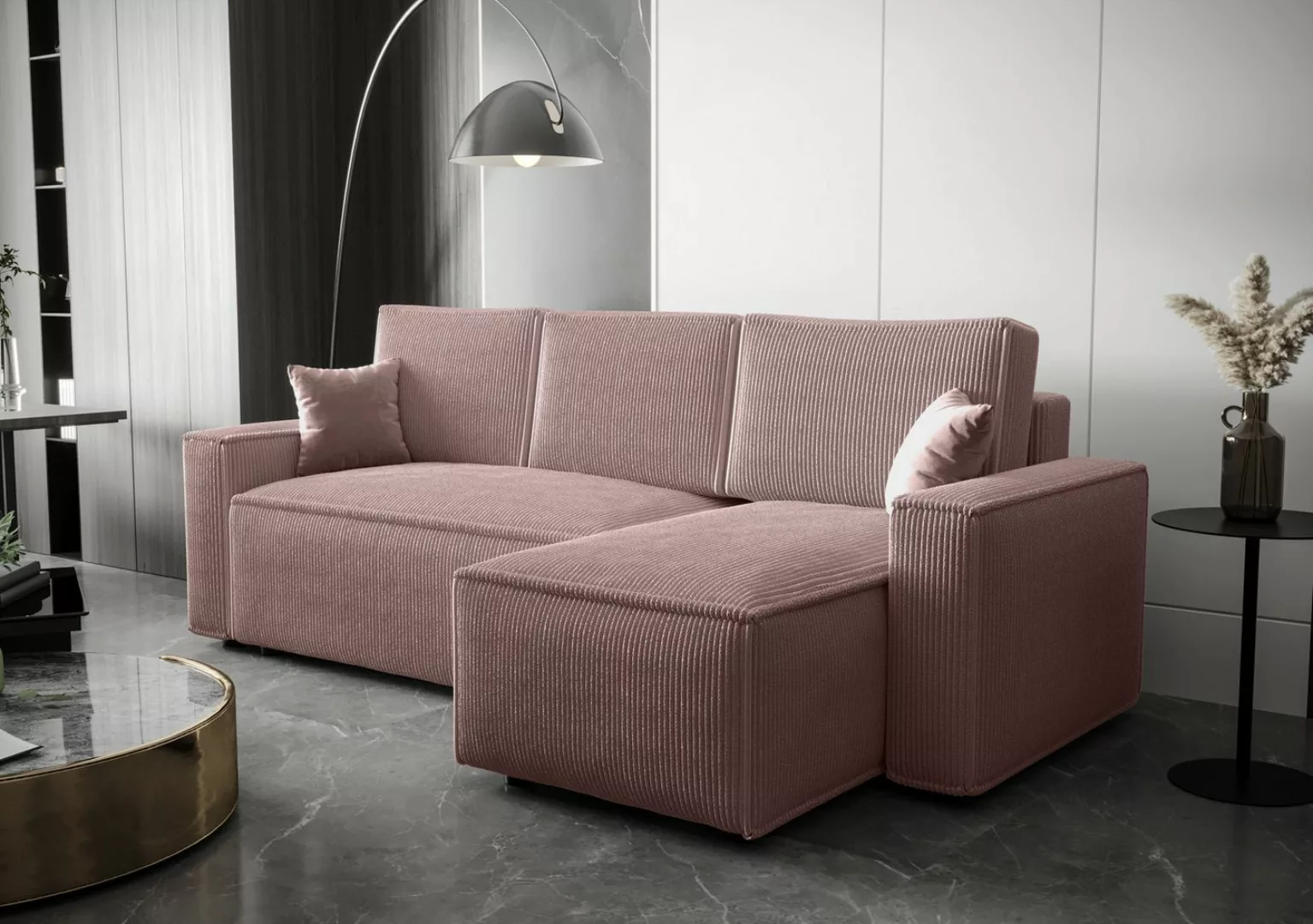 ALTDECOR Ecksofa BALLARO L, Couch mit Schlaffunktion, Stauraum Wohnlandscha günstig online kaufen