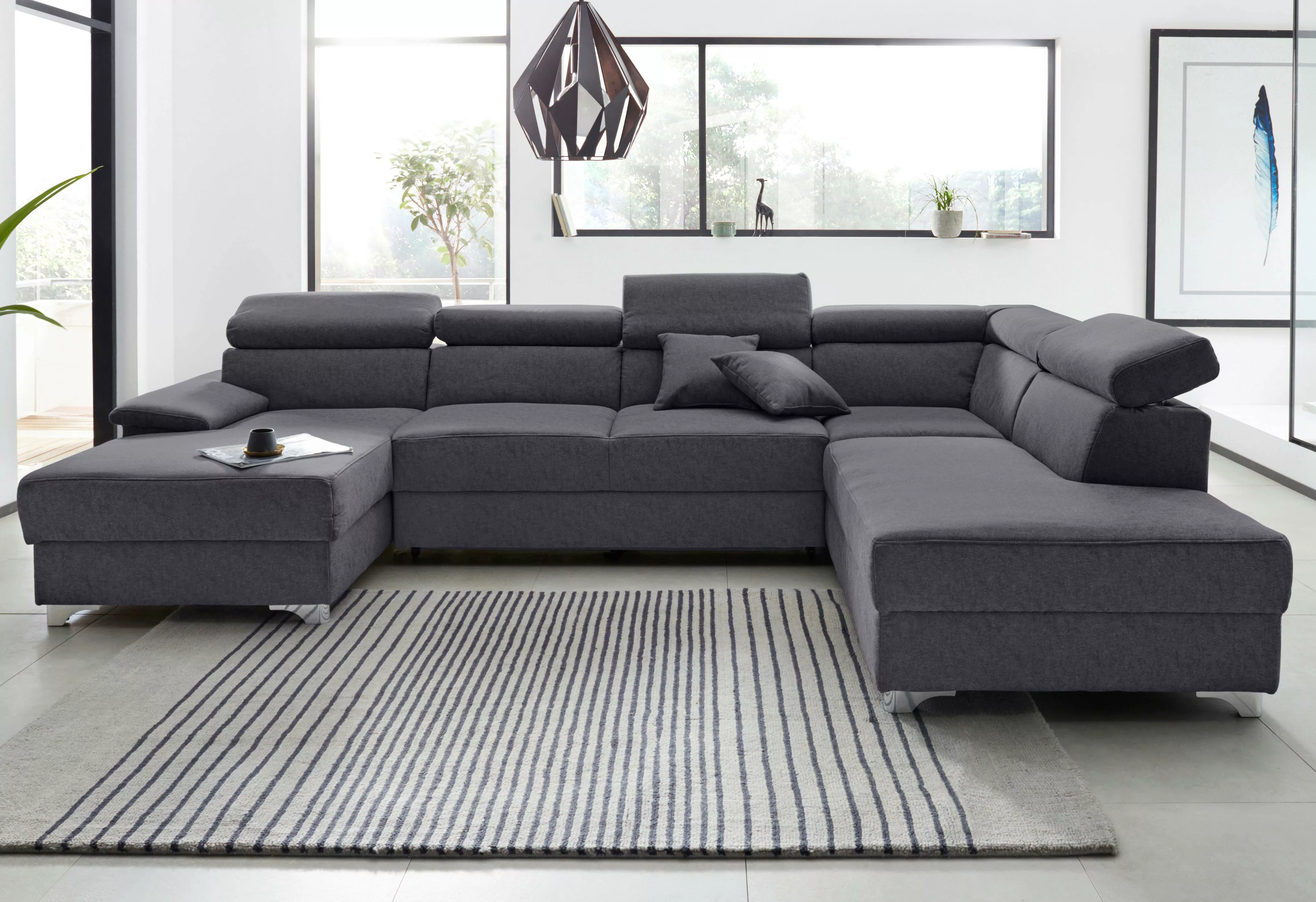 DOMO collection Wohnlandschaft "Mira, inklusive Kopfteilverstellung für meh günstig online kaufen
