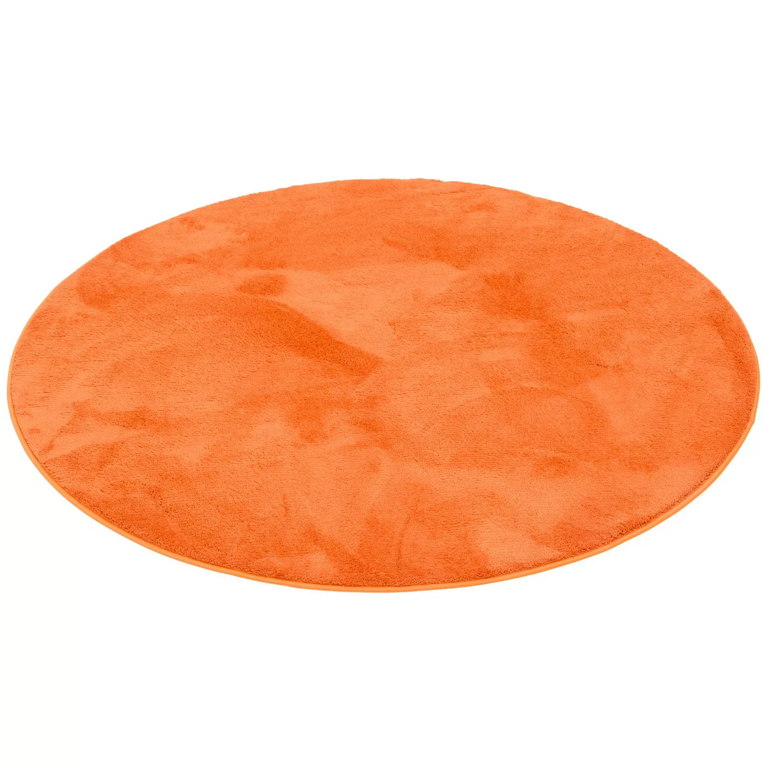Pergamon Luxus Super Soft Hochflor Teppich Melia Rund Orange 200x200cm günstig online kaufen