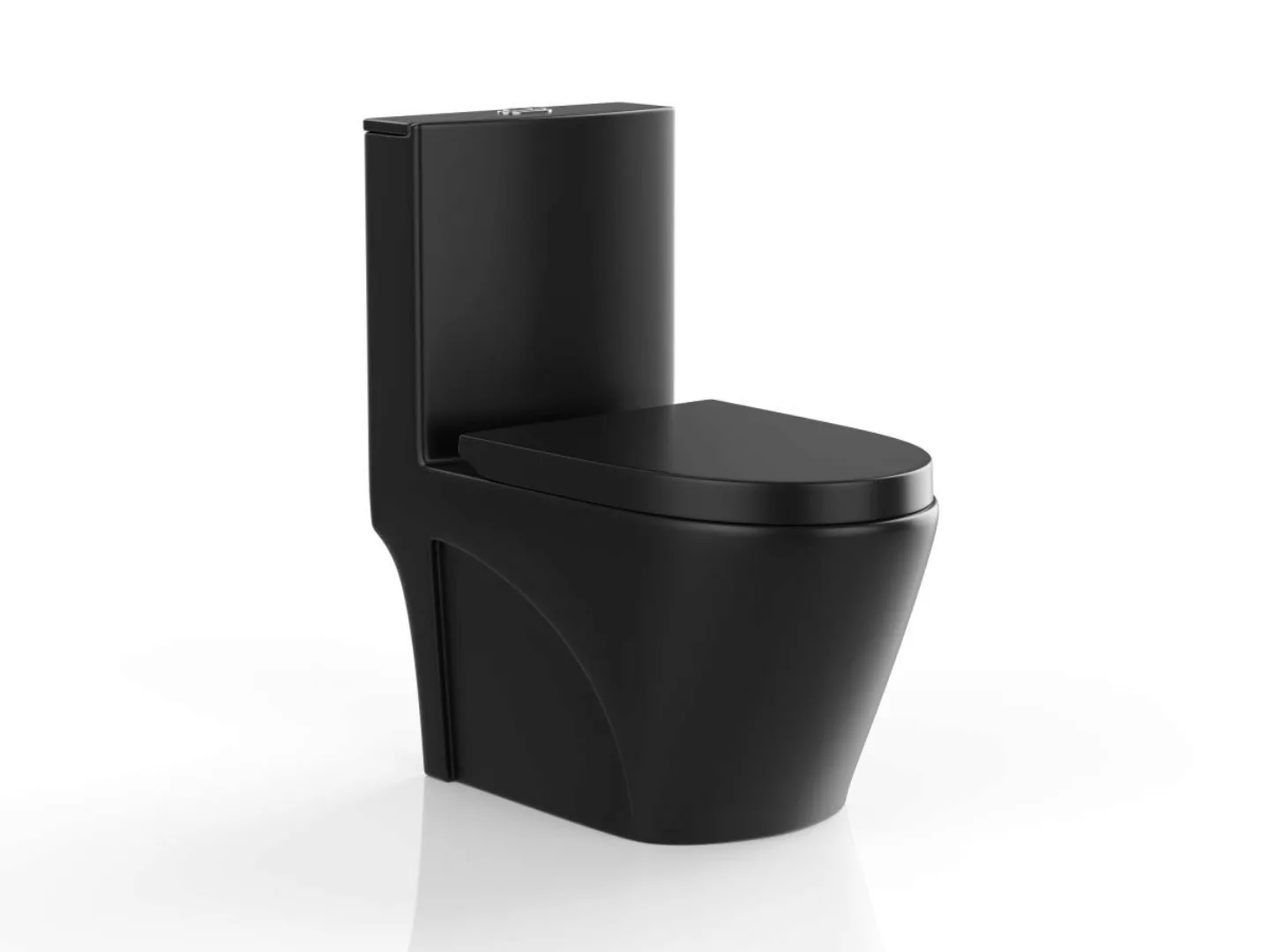 Stand-WC aus Keramik - Schwarz matt - NAGILAM günstig online kaufen