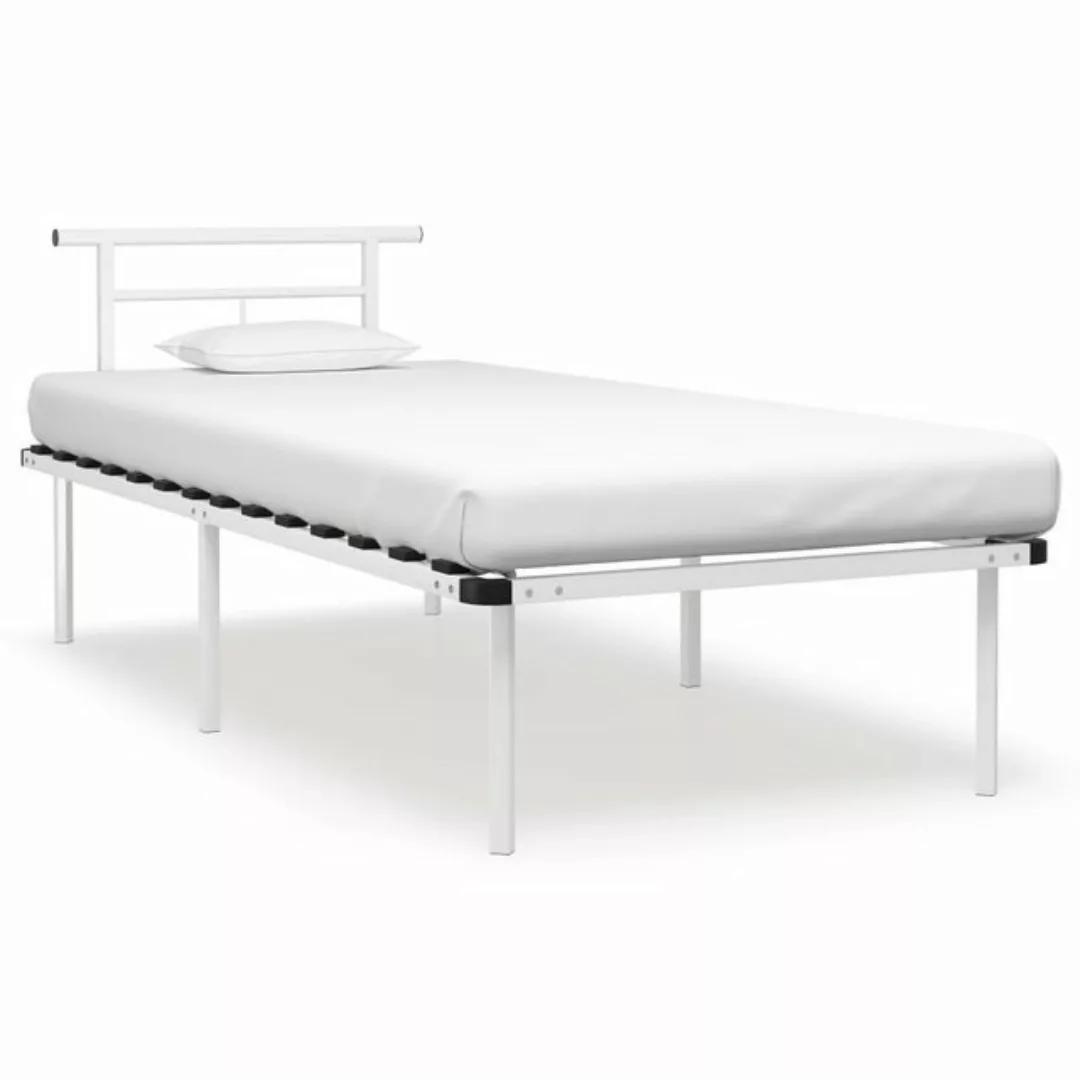 Bettgestell Weiß Metall 90x200 Cm günstig online kaufen