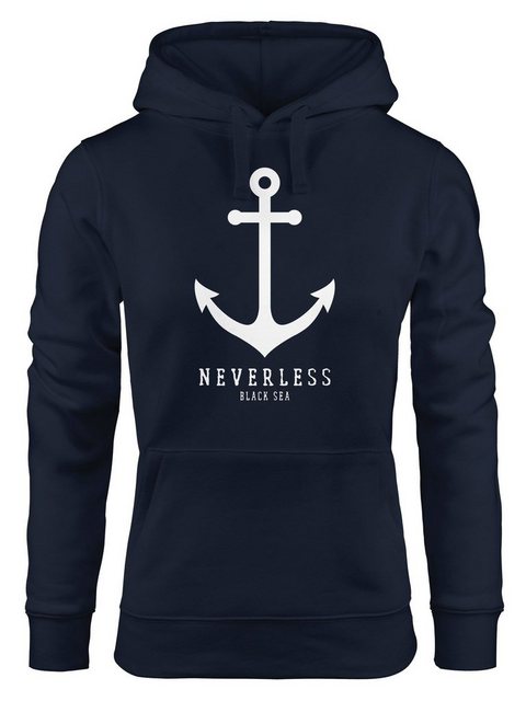 Neverless Hoodie Hoodie Damen Anker Nautical Sailor Segeln Kapuzen-Pullover günstig online kaufen