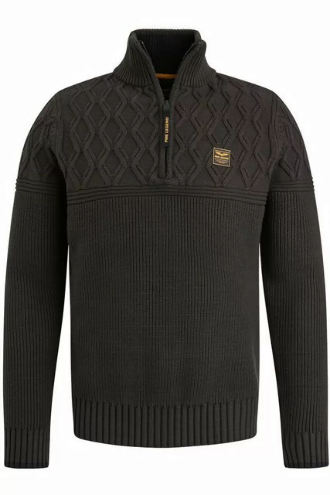 PME Legend Knitted Half Zip Pullover Schwarz - Größe 3XL günstig online kaufen