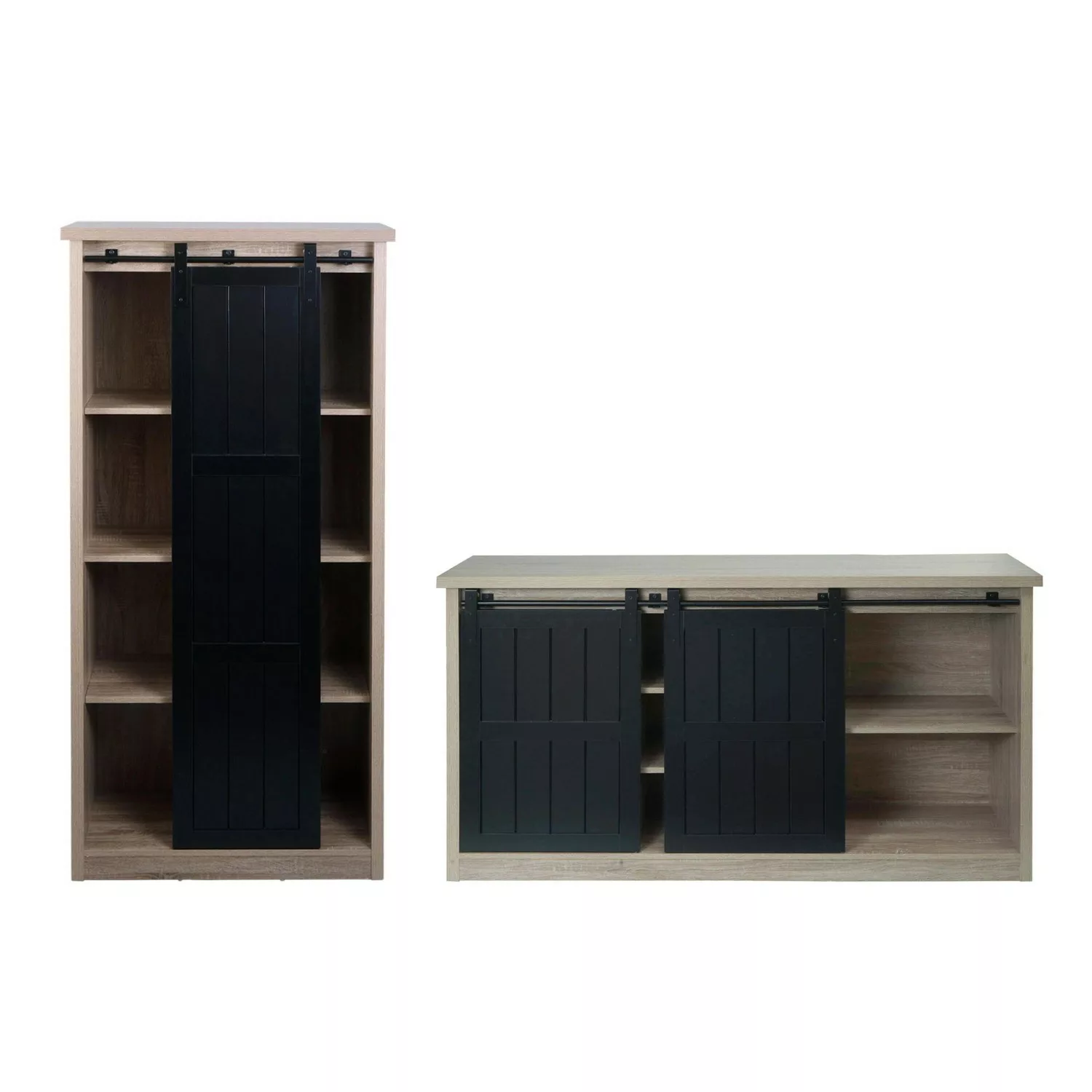 MCW Set aus Schrank Und Sideboard K75 Naturfarben günstig online kaufen