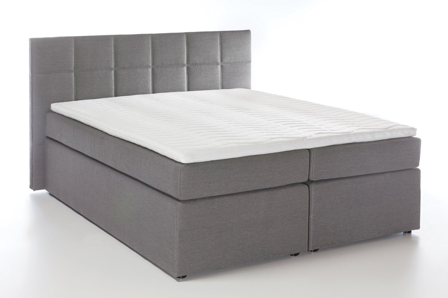 Möbelfreude Boxspringbett Boxspringbett Bea Hellgrau 200x200 günstig online kaufen