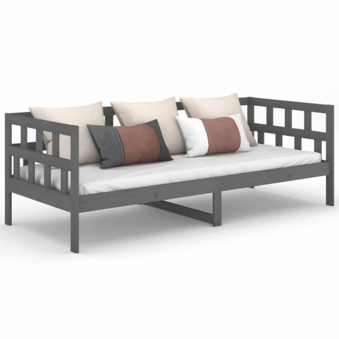 vidaXL Bett Tagesbett Grau Massivholz Kiefer 90x190 cm günstig online kaufen