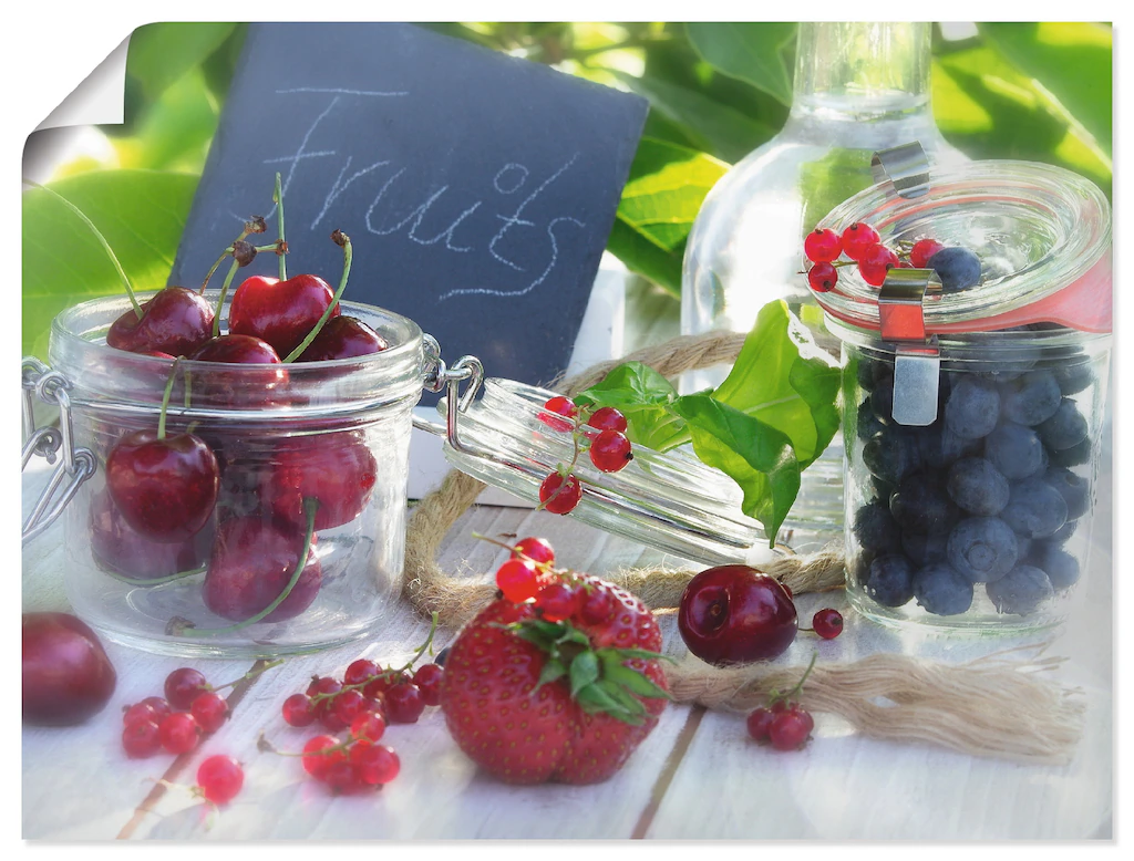 Artland Wandbild "Frischer Früchte Sommer", Lebensmittel, (1 St.), als Lein günstig online kaufen