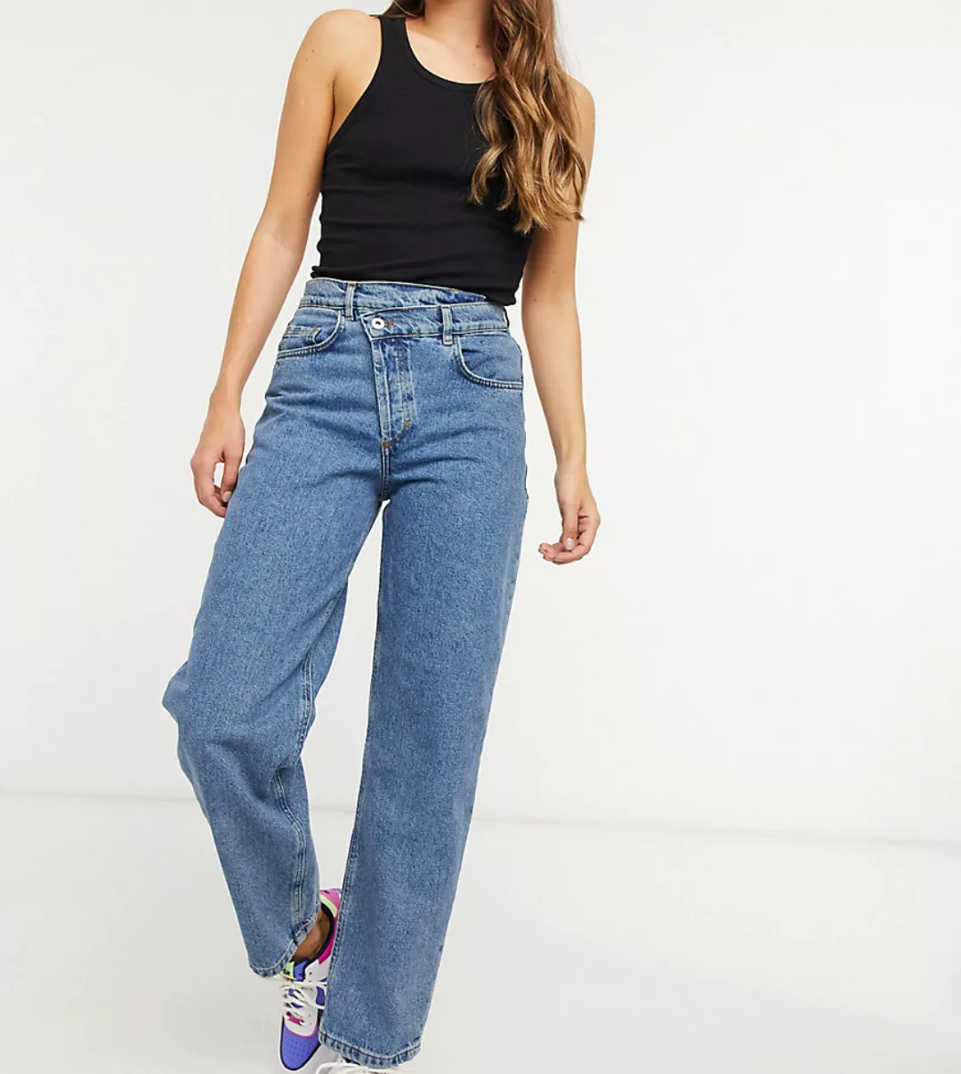 COLLUSION x014 – Weite Dad-Jeans im Stil der 90er Jahre mit abgestuftem Tai günstig online kaufen