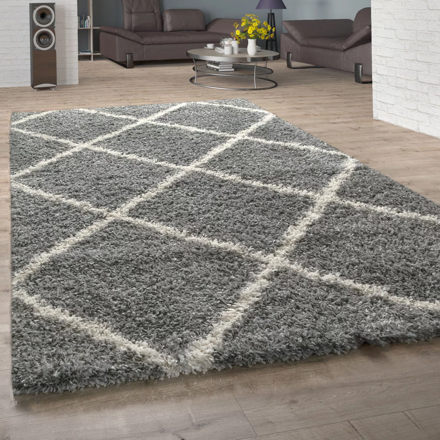 Paco Home Hochflor-Teppich »Kalmar 441«, rechteckig, 40 mm Höhe, Scandi Des günstig online kaufen